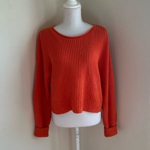 Urban Outfitters Orange Cropped Sweater